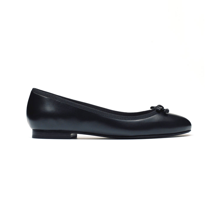 Oleah black ballerina flats - Alma, Black nappa leather flats, comfortable flats, black flats, black ballet flats, black flats with ribbon, ribbon flats, sheepskin leather flats
