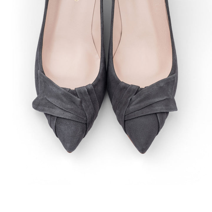Oleah suede heels - camelia grey, anthracite grey heels, anthracite grey, grey heels, gray heels, suede heels