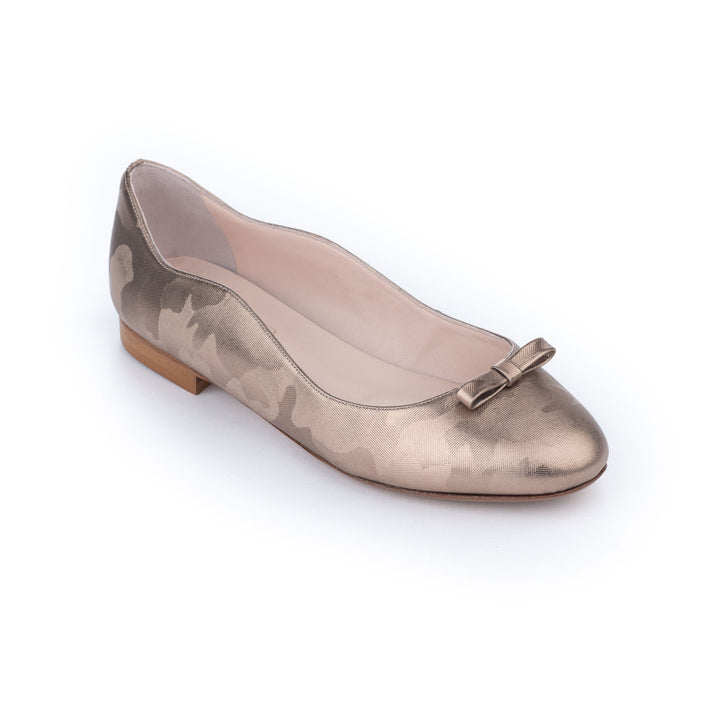 Designer rose gold size 35 wide ballerina flats
