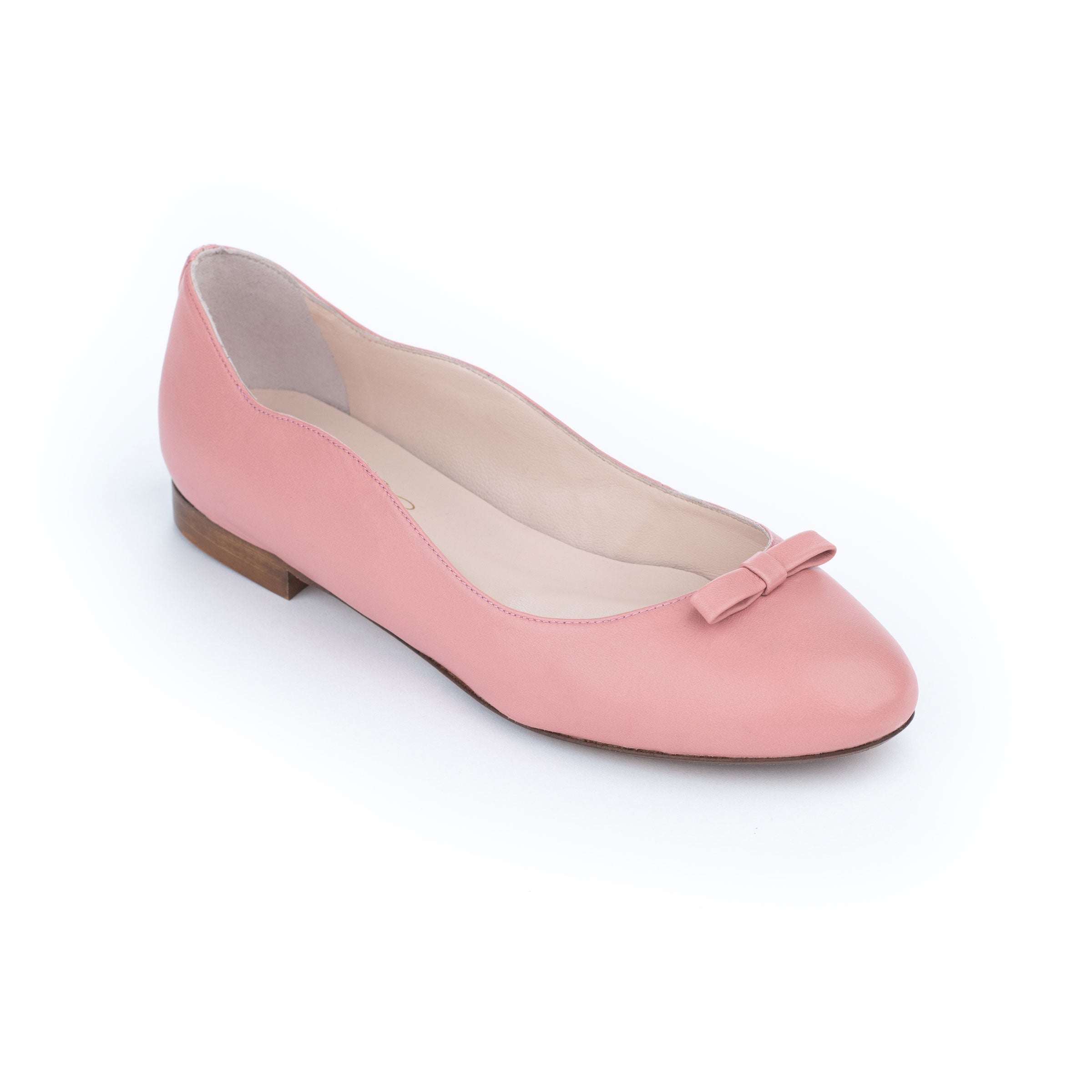 oleah shoes rose pink comfortable ballerina flats side view