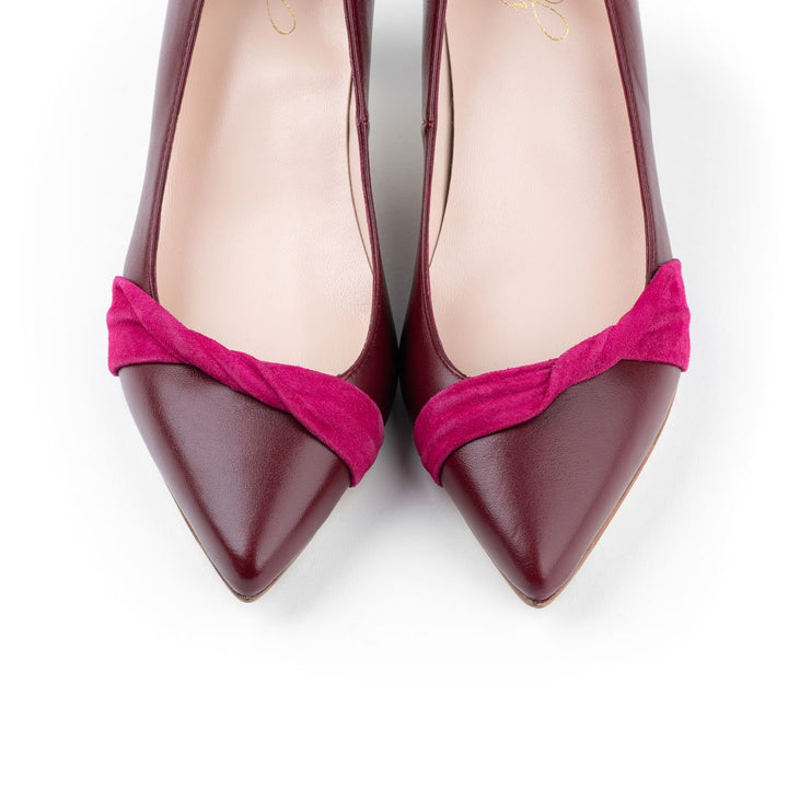 red suede ribbon mid heels factory outlet