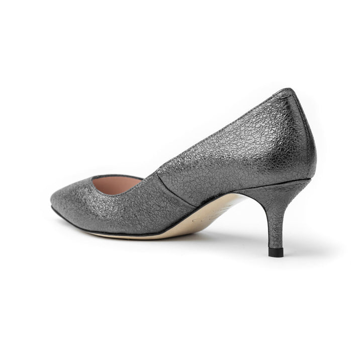 pewter gunmetal mid heels